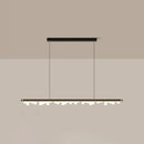 GobekUsa Modern Matte Metal Island LED Ceiling Light with Simple Acrylic Shade
