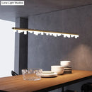 GobekUsa Modern Matte Metal Island LED Ceiling Light with Simple Acrylic Shade