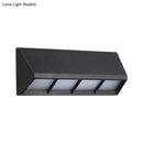 GobekUsa Modern Matte Black LED Outdoor Wall Sconce with Triangular Prism Design