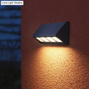 GobekUsa Modern Matte Black LED Outdoor Wall Sconce with Triangular Prism Design
