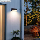 GobekUsa Modern Matte Black LED Outdoor Wall Sconce with Triangular Prism Design