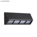 GobekUsa Modern Matte Black LED Outdoor Wall Sconce with Triangular Prism Design