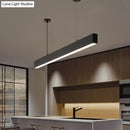 GobekUsa Modern Matte Black LED Dining Room Island Lighting - Simplicity Metal Hanging Light