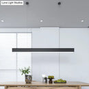 GobekUsa Modern Matte Black LED Dining Room Island Lighting - Simplicity Metal Hanging Light