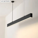 GobekUsa Modern Matte Black LED Dining Room Island Lighting - Simplicity Metal Hanging Light