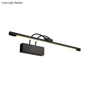 GobekUsa Modern LED Wall Vanity Light Fixture with Metallic Shade - Black, Warm/White Light