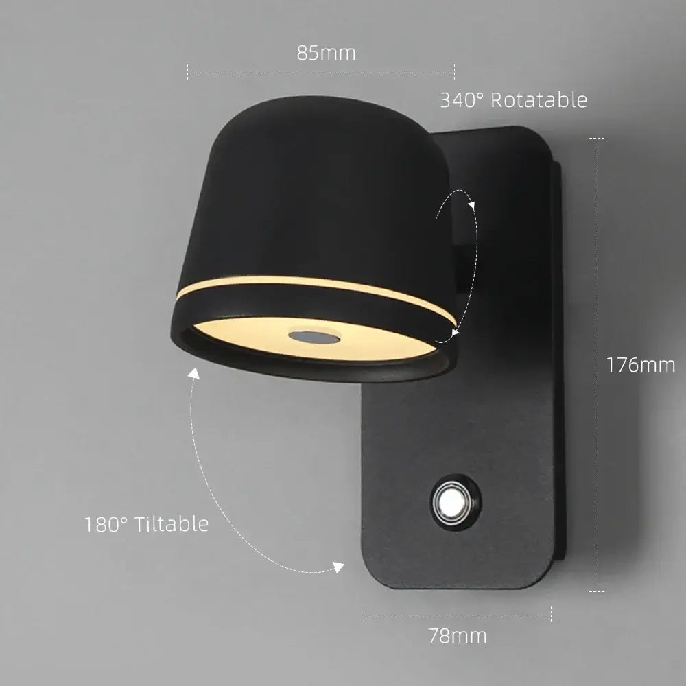 GobekUsa LED Wall Lamp: Touch Dimmer, Adjustable 3-CCT Brightness Wall Sconce, photo 7 of 8