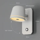 GobekUsa LED Wall Lamp: Touch Dimmer, Adjustable 3-CCT Brightness Wall Sconce