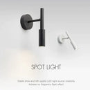 GobekUsa LED Wall Lamp Reading Light Adjustable Rotation Bedroom Spotlight