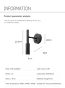 GobekUsa LED Wall Lamp Reading Light Adjustable Rotation Bedroom Spotlight