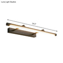 GobekUsa Minimalist Metal Vanity Light – 16.5"/24.5" Wall Mounted LED Sconce in Warm/White for Restroom
