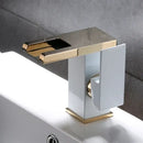 GobekUsa LED Waterfall Basin Faucet - Single Handle Mixer Tap in White, Black, or Chrome