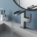 GobekUsa LED Waterfall Basin Faucet with Temperature Display - 360° Rotation