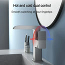GobekUsa LED Waterfall Basin Faucet with Temperature Display - 360° Rotation