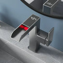 GobekUsa LED Waterfall Basin Faucet with Temperature Display - 360° Rotation