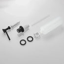 Modern matte black liquid soap dispenser kitchen lever handle by Decorbites