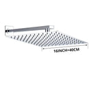 GobekUsa 16" Luxury Rain Shower Head with Wall Mounted Shower Arm - Bathroom Accessory
