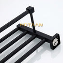 GobekUsa Black Towel Rack: Wall-mounted Aluminium Bathroom Accessories