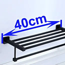 GobekUsa Black Towel Rack: Wall-mounted Aluminium Bathroom Accessories