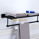 GobekUsa Black Towel Rack: Wall-mounted Aluminium Bathroom Accessories