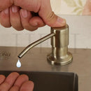 Modern matte black metal soap dispenser kitchen curved spout by Decorbites