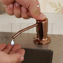 Modern matte black metal soap dispenser kitchen curved spout by Decorbites