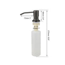 Modern matte black metal soap dispenser kitchen curved spout by Decorbites