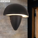 GobekUsa Modern Aluminum Mushroom Design Wall Sconce LED Black Lamp for Porch, Warm/White Lighting
