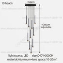 GobekUsa Horn-Shaped Nordic Pendant Lamp for Modern Living Room and Staircase