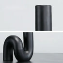 GobekUsa Black Pipe Geometric Resin Twist Knot Figurine - Home Decor Accessory