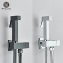 GobekUsa Brass Bidet Faucet Single Cold Water Black Toilet Sprayer Valve Jet Set