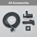 GobekUsa Brass Bidet Faucet Single Cold Water Black Toilet Sprayer Valve Jet Set