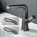 GobekUsa Brass Basin Faucet: Pull Out, Hot & Cold Mixer, 360° Lift, Bathroom Sink Tap