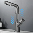 GobekUsa Brass Basin Faucet: Pull Out, Hot & Cold Mixer, 360° Lift, Bathroom Sink Tap