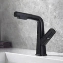 GobekUsa Brass Basin Faucet: Pull Out, Hot & Cold Mixer, 360° Lift, Bathroom Sink Tap
