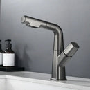 GobekUsa Brass Basin Faucet: Pull Out, Hot & Cold Mixer, 360° Lift, Bathroom Sink Tap