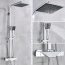 GobekUsa Black Thermostatic Rain Shower Faucet Set for Wall Mounted Bathrooms