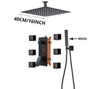 GobekUsa Digital Display Luxury Rainfall Shower Faucet with Massage System & Bathtub Faucet
