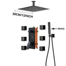 GobekUsa Digital Display Luxury Rainfall Shower Faucet with Massage System & Bathtub Faucet