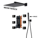 GobekUsa Digital Display Luxury Rainfall Shower Faucet with Massage System & Bathtub Faucet