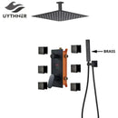 GobekUsa Digital Display Luxury Rainfall Shower Faucet with Massage System & Bathtub Faucet
