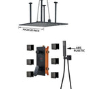 GobekUsa Digital Display Luxury Rainfall Shower Faucet with Massage System & Bathtub Faucet