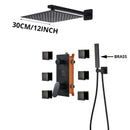 GobekUsa Digital Display Luxury Rainfall Shower Faucet with Massage System & Bathtub Faucet