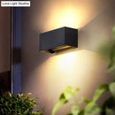 GobekUsa Minimalist Metal Matte Black Rectangle LED Wall Washer Sconce Light for Yard
