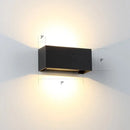 GobekUsa Minimalist Metal Matte Black Rectangle LED Wall Washer Sconce Light for Yard