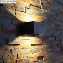 GobekUsa Minimalist Metal Matte Black Rectangle LED Wall Washer Sconce Light for Yard