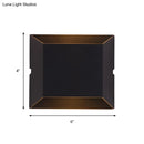GobekUsa Simple Style Matte Black LED Wall Sconce Lamp with Metallic Squared Shade - Warm/White Lighting for Balcony