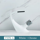 GobekUsa Black Brass Basin Faucet - Cold & Hot Waterfall Sink Tap