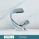 GobekUsa Black Brass Basin Faucet - Cold & Hot Waterfall Sink Tap