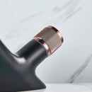 GobekUsa Black Brass Basin Faucet - Cold & Hot Waterfall Sink Tap